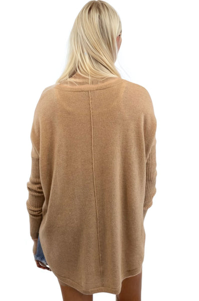 Nelly Washable Cashmere V-neck Pullover Sweater