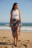 Neon Tropics Grapefruit Green Print Scarf Wrap Sarong