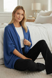 Nessa Washable Cashmere Wrap Cocoon Sweater cobalt blue 2