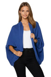 Nessa Washable Cashmere Wrap Cocoon Sweater cobalt blue 4