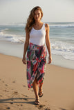 Oasis Escape Bright Tropical Print Scarf Wrap Sarong 3