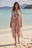 Open Shoulder Coverup Sundress in Touch of Gray Print
