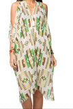 Open Shoulder Sundress Coverup in Sedona Summers Cotton Print