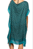 Moroccan Peacock Print Corinthian Short Sundress Coverup