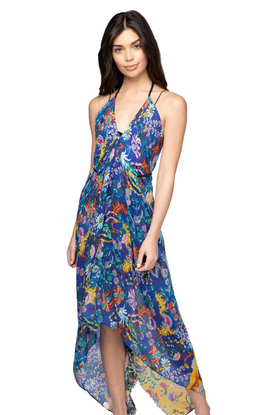 Grecian Goddess Sundress  in Botanical Garden Print
