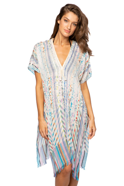 Colors of Life Print Coverup Kaftan