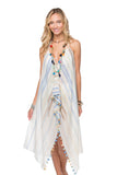 Maxi Tassel Coverup Sundress in Color me Pretty Woven Fabric