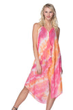 Maxi Halter Sundress Coverup in Poolside Paradise Print