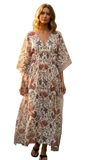 P2PPLMCL3-Noble Cockerel Boho Cotton Shine Print | Poolside Maxi Sundress Coverup 6