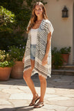 P2PPPSLP27-Ivory-Grey P2PPPSLP27-Ivory Land Dweller Woven Jacquard Coverup Kimono 4