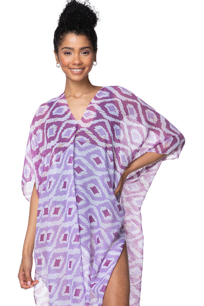 Oceans Away Sheer Kaftan V-Neck Sundress Coverup
