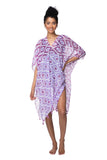 Oceans Away Sheer Kaftan V-Neck Sundress Coverup