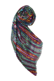 Mod Paisley Print Crepe Mid-Length Woven Kimono Coverup