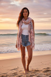Patch it Together Print Scarf Wrap in Blush Pink 3