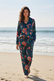 Piper PJ Top-Pant Set in Summer Blossom Print navy blue 2