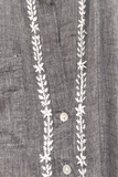 Maxi Boyfriend Shirt Dress in Cotton Chambray in Charcoal Grey