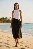 Rainbow Pom Pom Sheer Wrap Scarf Sarong black 5
