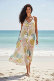 Rita Reversible Coverup Sundress in Vacay Season Large Scale Print 7