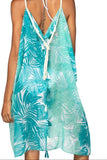 Rita Reversible Sheer Sundress Coverup in Surfs Up Blue Tropical HDD
