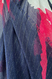 Spring Splendor Large Scale Print  with Metallic Threads Scarf Wrap Sarong