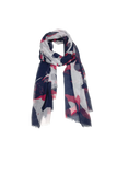 Spring Splendor Large Scale Print  with Metallic Threads Scarf Wrap Sarong
