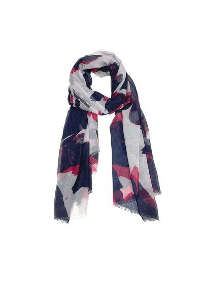 Spring Splendor Large Scale Print  with Metallic Threads Scarf Wrap Sarong