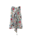 Love Story Tropical Print Lightweight Sheer Scarf and Short Sarong