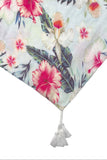 S213 Love Story Tropoical Lt Blue Multi Print scarf swatch