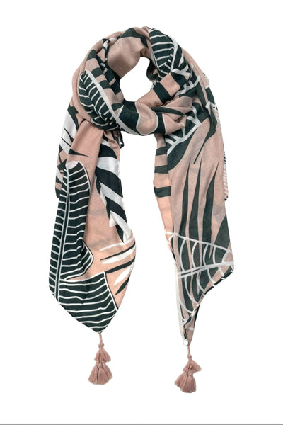 S224 Shade & Sand Pink and Olive Print