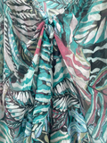 Maxi Halter Sundress Coverup  in Forest Dweller Green Print
