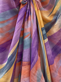 Maxi Halter Sundress Coverup in Sunset at Sea Print