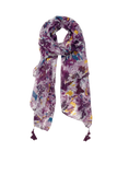 Tropical Splash Print Sheer Wrap Sarong Scarf