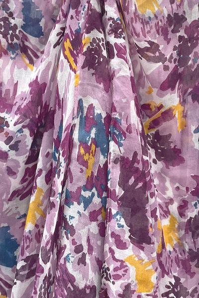 Tropical Splash Print Sheer Wrap Sarong Scarf