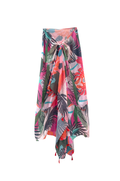 S306 Oasis Escape Orange sarong
