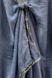 Denim Darling Black and White Fringe Edge Wrap Scarf Sarong