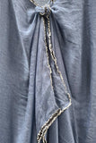 S32P2PHESS32-denim Denim Darling Fringe Halter Cowrie Shell Coverup Sundress