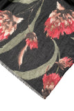 Summer Romance Metallic Accent Large Scale Flower Wrap Scarf Sarong