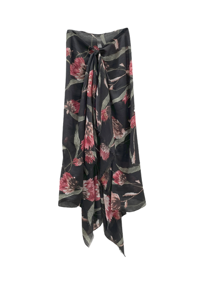 S75 Summer Romance black sarong Scarf black