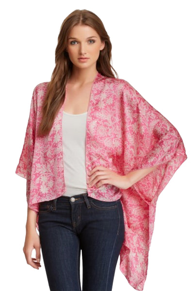Kimono Jacket/Wrap in Printed Silk