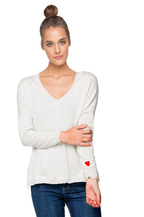 Zen Deep V Pullover Sweater Knit