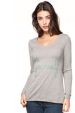 Zen Blend Crewneck Sweater with Stitched Embroidery