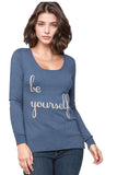 Zen Blend Crewneck Sweater with Stitched Embroidery