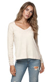 SL49ZEN-SR Zen Blend Julia Contrast Stitch Long Sleeve Pullover Sweater Knit