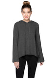 100% Cashmere Bella Hoodie with contrast stitching