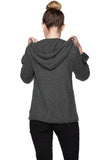 100% Cashmere Bella Hoodie with contrast stitching