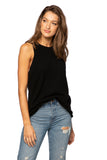 100% Cashmere Tank Sweater - Courtney Thermal Stitch On Sale