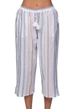 Crop Beach Pant in Cotton Shirting