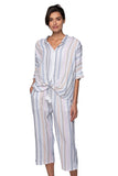 Crop Beach Pant in Cotton Shirting