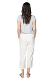 Linen Blend Crop Drawstring Tassel Beach Pants