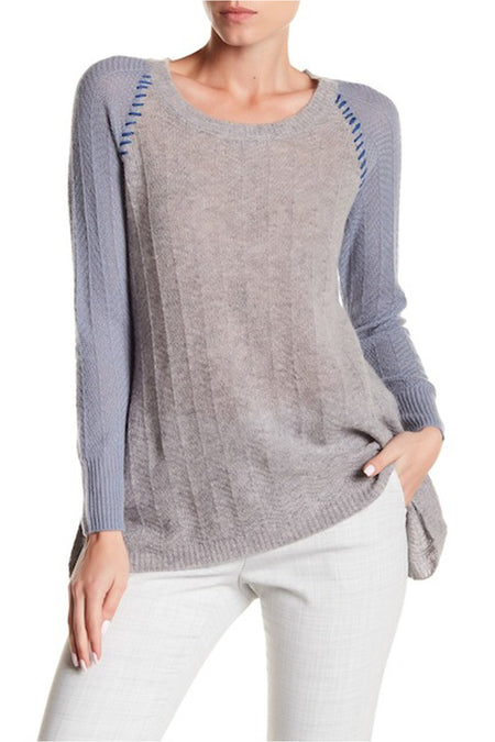 100% Cashmere Evelyn Cowl to Crewneck Sweater
